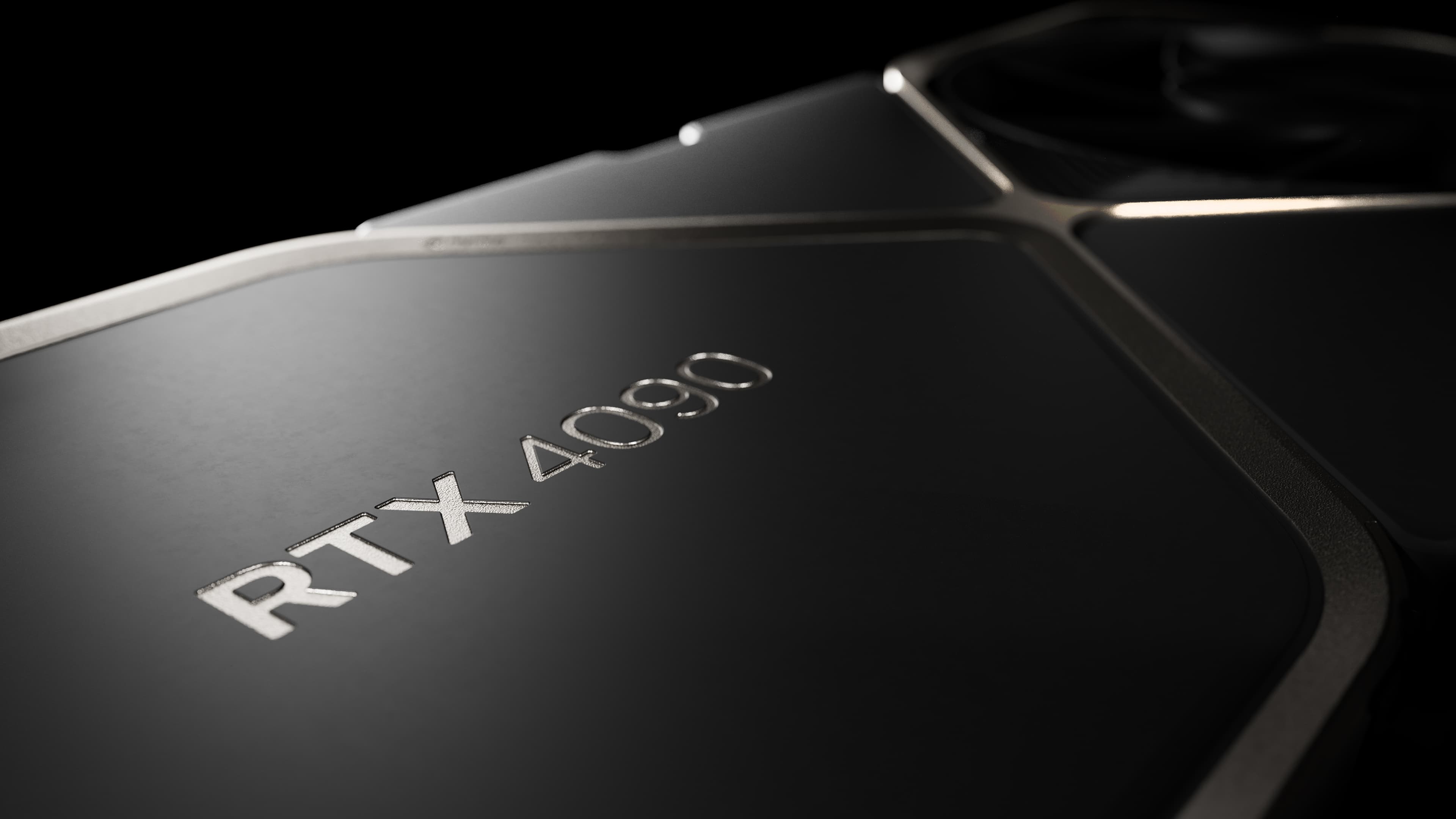 NVIDIA GeForce RTX 4090 Founders Edition graphics card on a dark background.