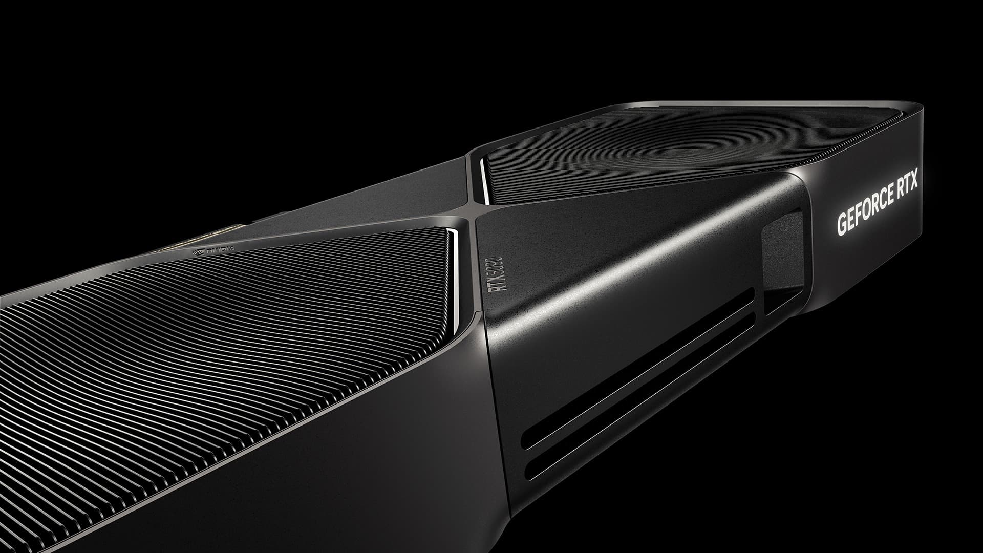 NVIDIA GeForce RTX 5090 Founders Edition graphics card photographed on a dark background.